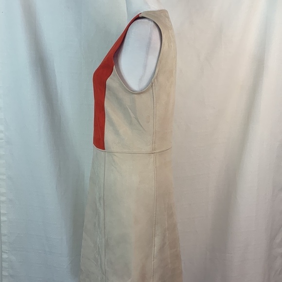 Zara Sleeveless Faux Suede Color Block Dress - Picture 11 of 16
